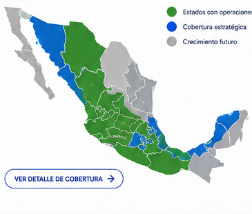 Mapa de cobertura y experiencia geográfica de Bartel